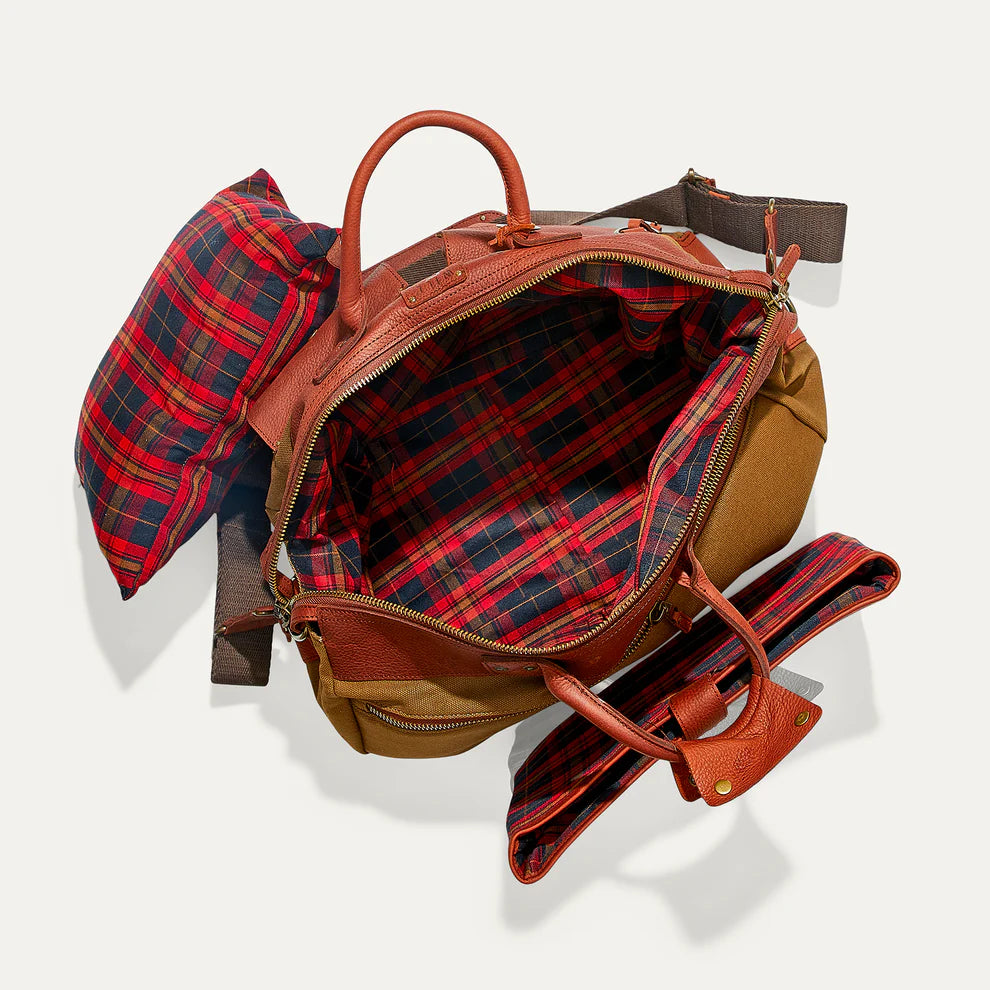 Canvas & Leather Travel Duffle - TOBACCO/COGNAC