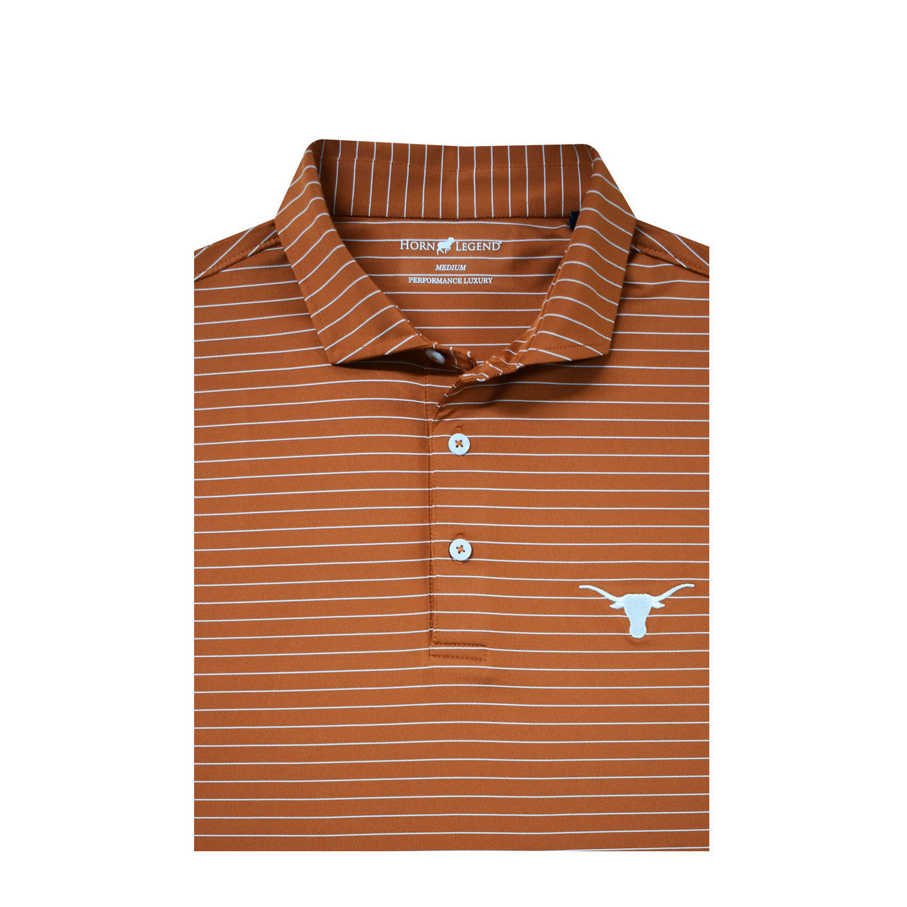 Texas Longhorns Burnt Orange 3/8 Stripe Performance Polo