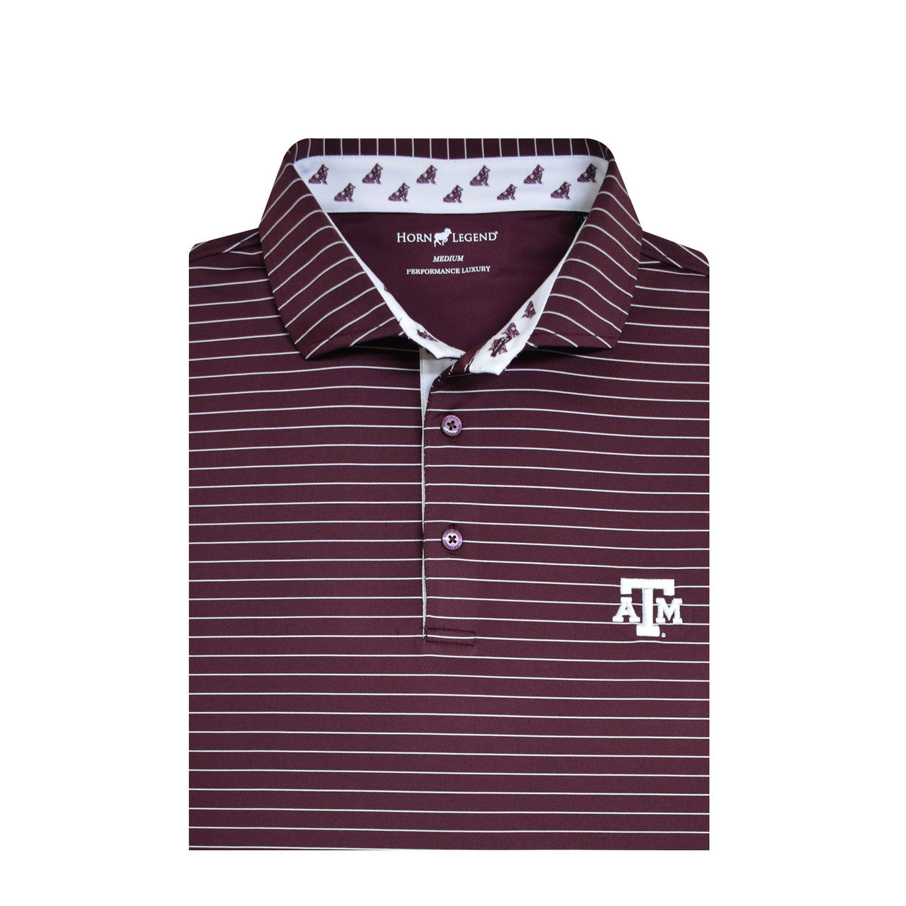 Texas A&M 3/8 Stripe Performance Polo