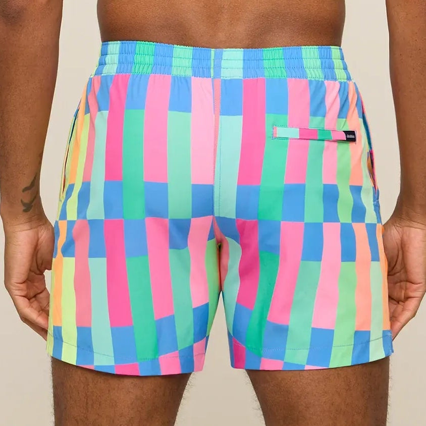 Lined Classic Swim Trunk - The Technicolor Stitches - 5.5