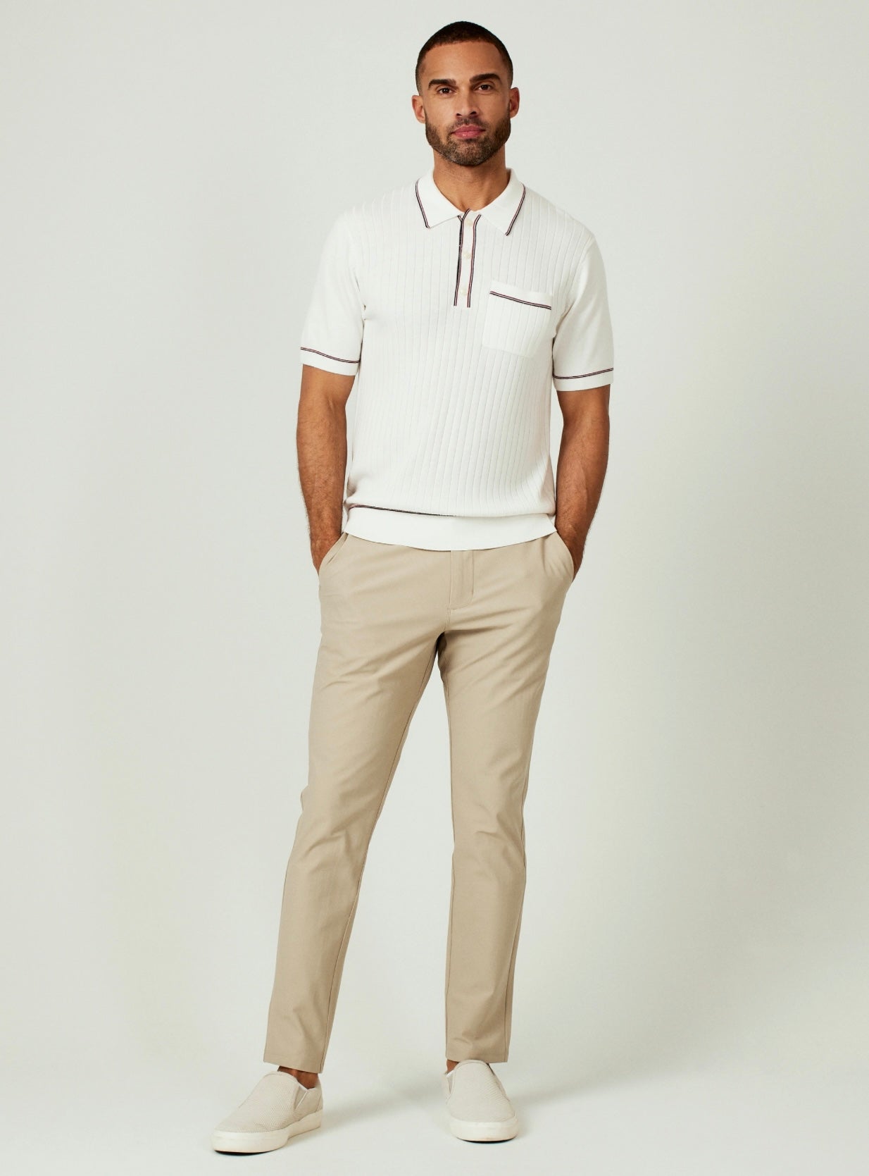Enzo Striped Sweater Polo
