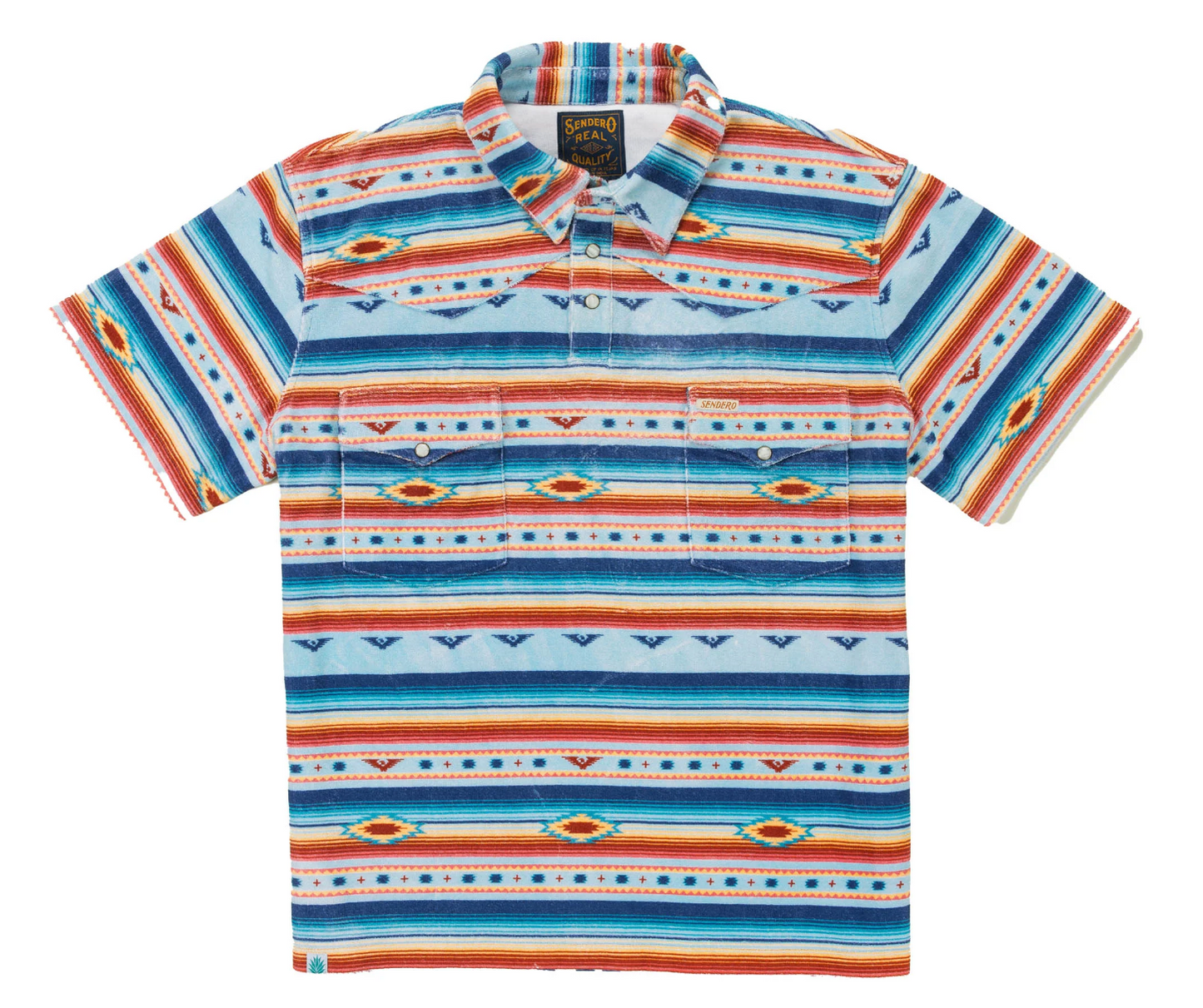 Cantina Terry Polo Blue/Red