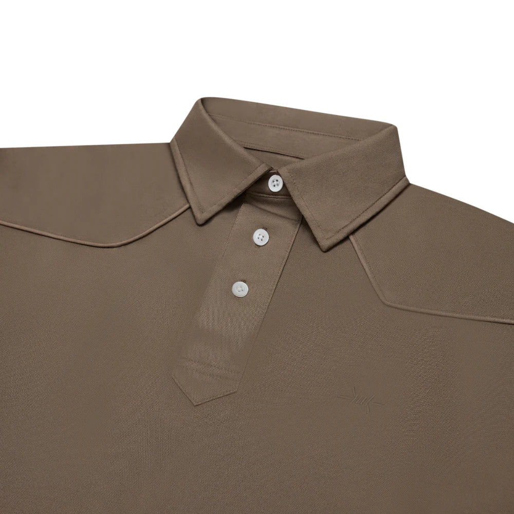 Lariat Western Polo - Pecan Brown