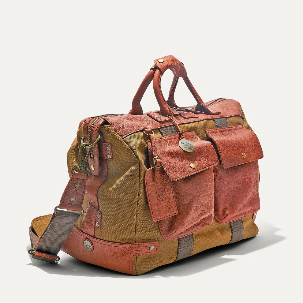 Canvas & Leather Travel Duffle - TOBACCO/COGNAC