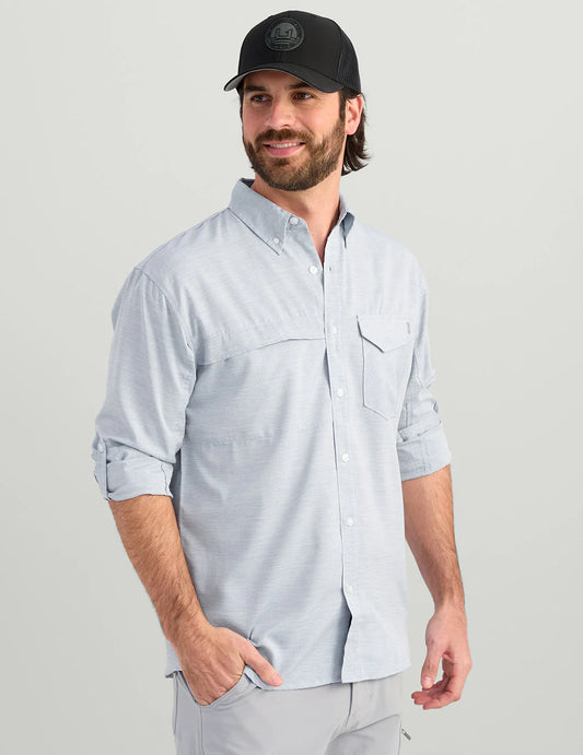 Tide Point Heathered Ripstop Button-Down Blue