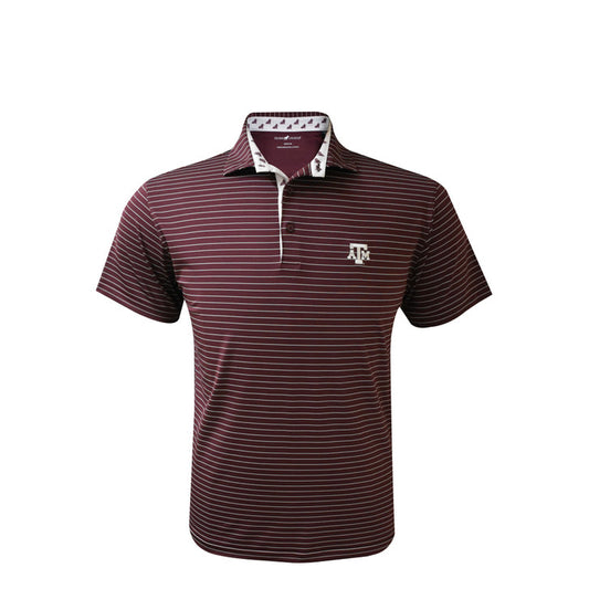 Texas A&M 3/8 Stripe Performance Polo