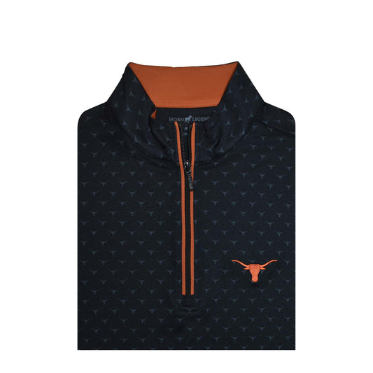 Texas Longhorns Black with Grey Custom Print Pullover