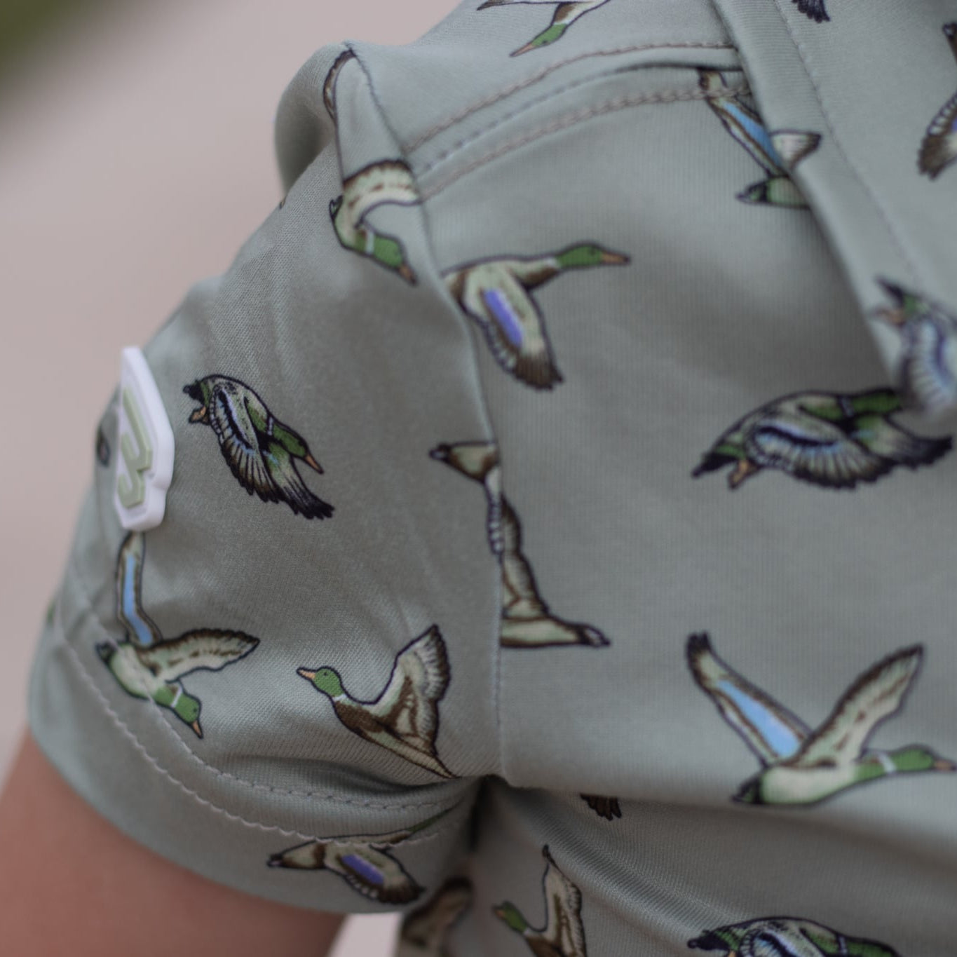Youth Performance Polo - Flying Ducks Green