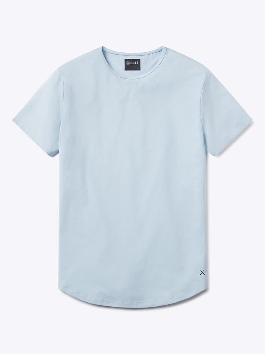 AO Curve-Hem Tee- Oxford Blue