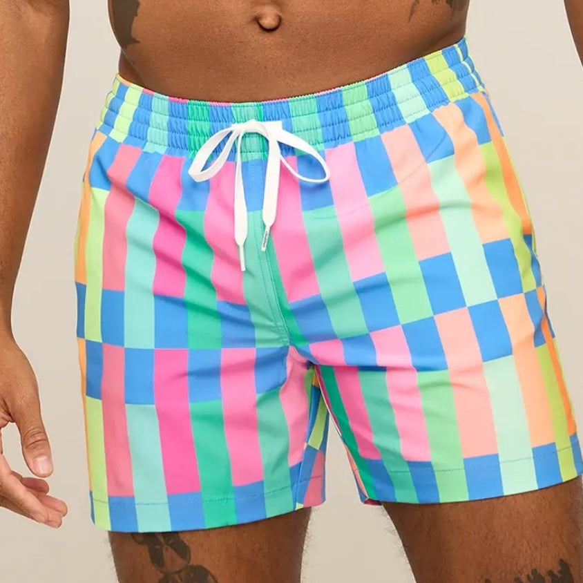 Lined Classic Swim Trunk - The Technicolor Stitches - 5.5