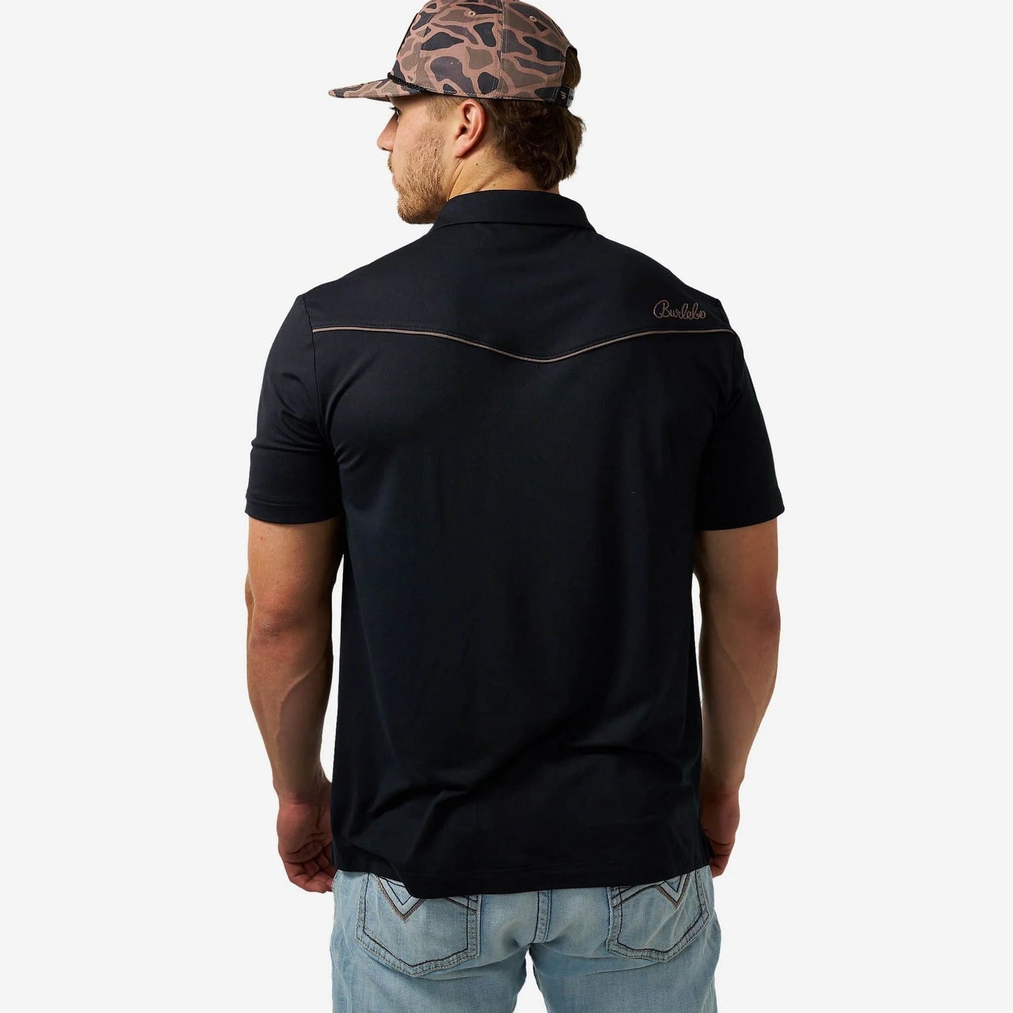 Pearl Snap Performance Polo - Mallards - Black