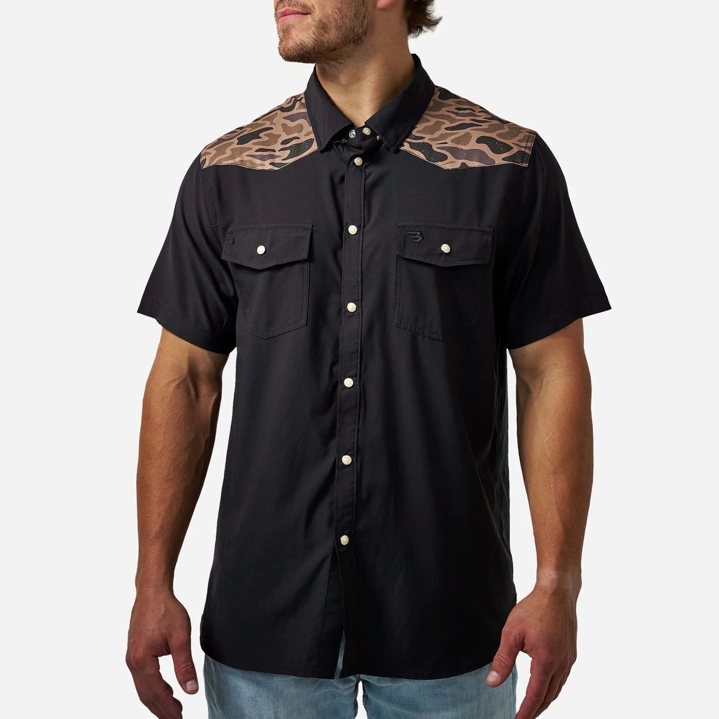 Performance Western Shirt - Deer SZN - Black & Gauge Camo