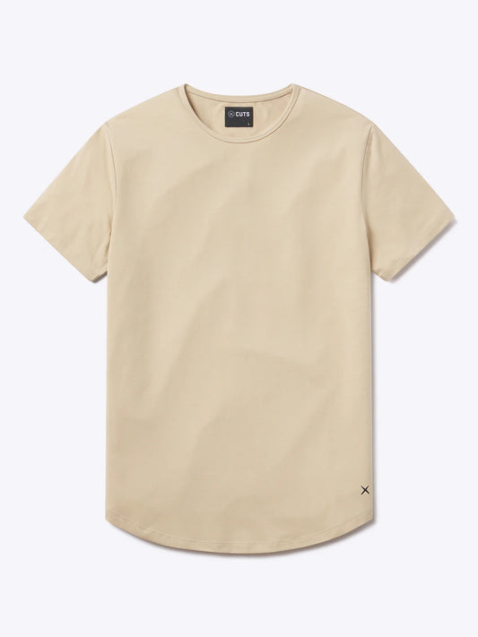 AO Curve-Hem Tee- Khaki