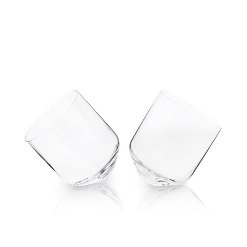 ROLLING CRYSTAL WHISKEY TUMBLERS